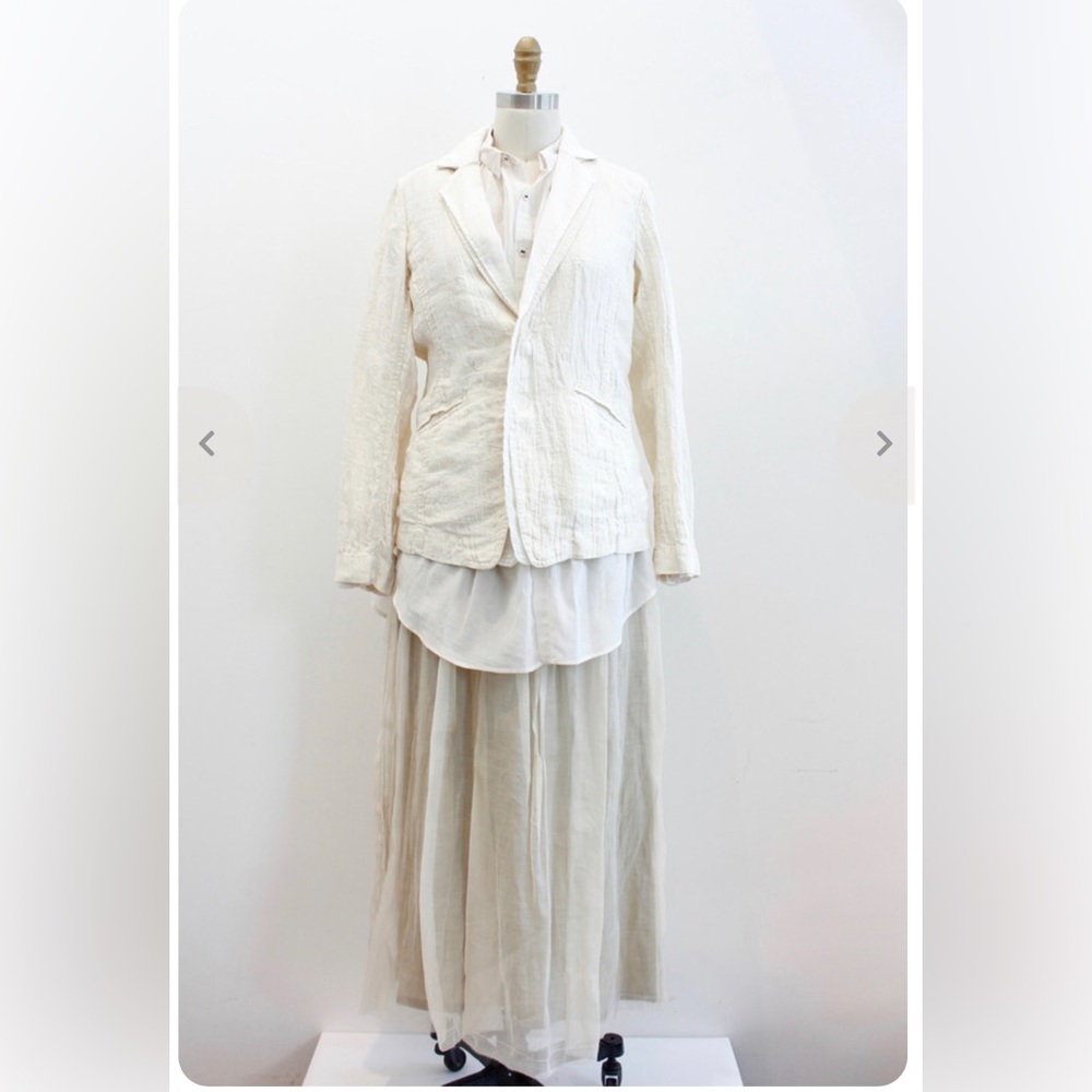 Elegant Cream Maxi Skirt - Picture 12 of 12